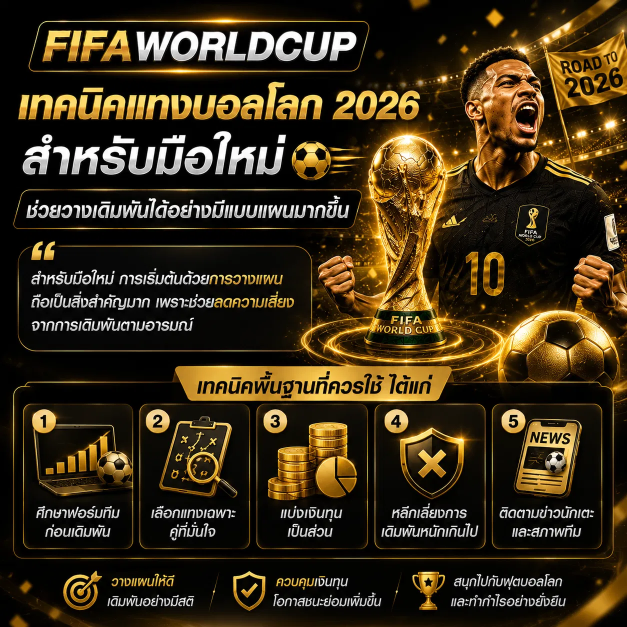 เทคนิคแทงบอลโลก 2026 สำหรับมือใหม่ ช่วยวางเดิมพันได้อย่างมีแบบแผนมากขึ้น